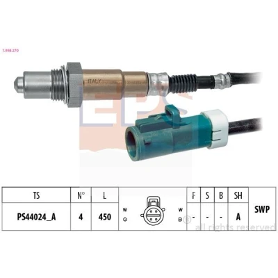 Bilde av EPS 1.998.270 Lambdasonde Made in Italy OE Equivalent oppvarmet, planarsonde, forsmurt gjenge FORD: Focus 3, 3 Turnier, 2