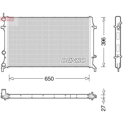 Bilde av DENSO DRM32043 Radiator 650 402 27 VOLKSWAGEN: Beetle Hatchback