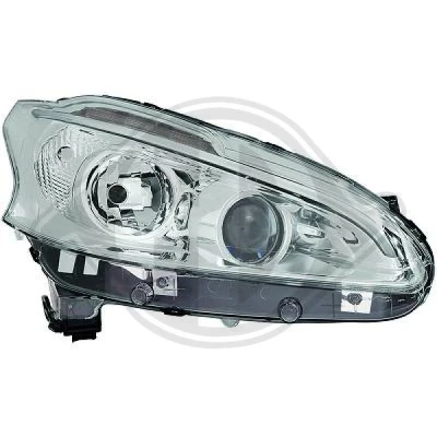 Bilde av DIEDERICHS 4227982 Frontlykter høyre PY21W, W5W, H7, H1 LED, Halogen med kjørelys, begrensningslys uten motor for høydejustering hovedlys