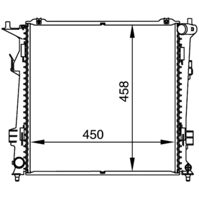 Bilde av MAHLE ORIGINAL CR 1367 000P Radiator 458 450 26 Kjøleribber loddet