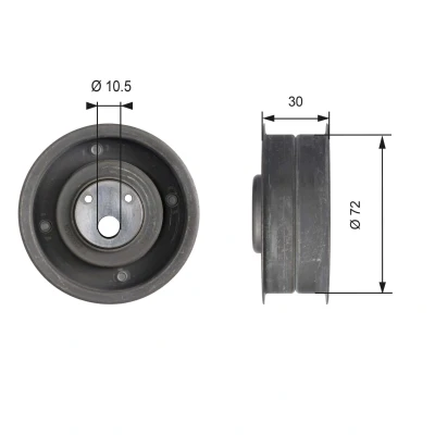 Bilde av GATES T41080 Strammerull, tannrem Tru Power AUDI: 80 B4 Sedan, VOLKSWAGEN: Jetta 2