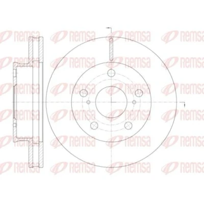 Bilde av REMSA 61421.10 Bremseskiver framaksel 256,9, 256,9 28 5 ventilert TOYOTA: HILUX 3 Pick up
