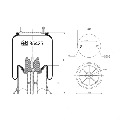Bilde av FEBI BILSTEIN 39425 Fjærbelg, luftfjæring