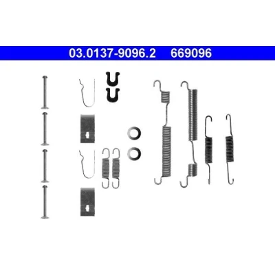 Bilde av ATE 03.0137 9096.2 Tilbehørsett, bremsesko HONDA: CIVIC 5 Stufenheck, CRX 1
