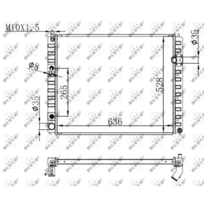 Bilde av NRF 59147 Radiator Aluminium 636 528 26 Kjøleribber loddet