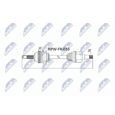 Bilde av Drivaksel, Framaksel, ford transit buss, flak/chassi, skåp, tourneo 1C153A327BA, 1C153B437CD, 1C153B437CF,