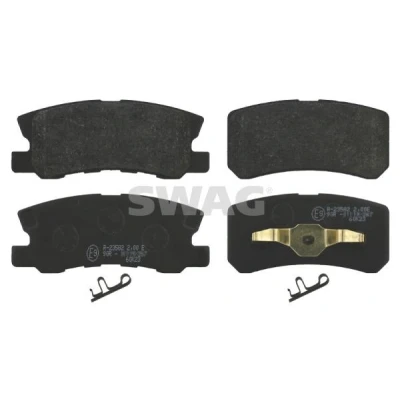 Bilde av SWAG 80 91 6583 Bremseklosser bakaksel med akustisk slitasjevarsel kolbleklips MITSUBISHI: Outlander 2 SUV, PAJERO 4, ASX PEUGEOT: 4008 SUV