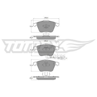 Bilde av Bremseklosser sett TOMEX Brakes TX 17 11