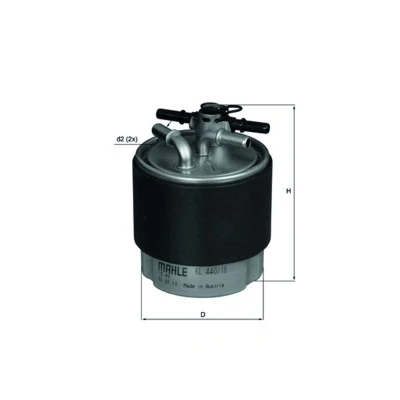 Bilde av MAHLE ORIGINAL KL 440/18 Drivstoffilter ledningsfilter 10 10,0 NISSAN: Qashqai / Qashqai+2 I