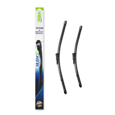 Bilde av Vindusvisker Valeo Silencio X.trm, Flat Blade Set 574636 foran Rammeløs Top Lock SMART: Fortwo II Coupé, Cabrio