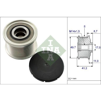 Bilde av INA 535 0141 10 Frihjul Dynamo 41,2 spesialverktøy nødvendig for montering BMW: 3 Sedan, Touring, X3, JEEP: GRAND CHEROKEE 2