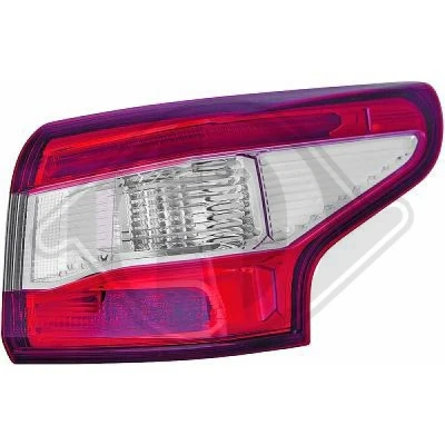 Bilde av DIEDERICHS 6046890 Baklykter høyre ytre del PY21W NISSAN: Qashqai 2