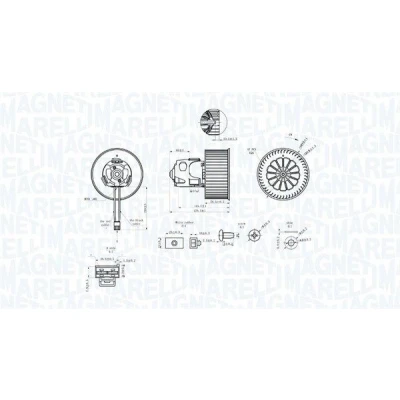 Bilde av MAGNETI MARELLI 069412344010 Elektromotor, innendørsvifte 12