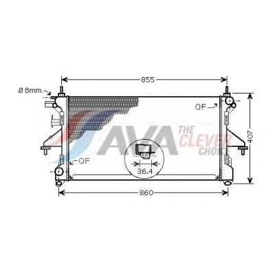 Bilde av PRASCO PEA2304 Radiator Aluminium 780 378 32 med hurtigkoplinger Kjøleribber satt sammen mekanisk FIAT: Ducato III Flatvogn lastebil / Chassis