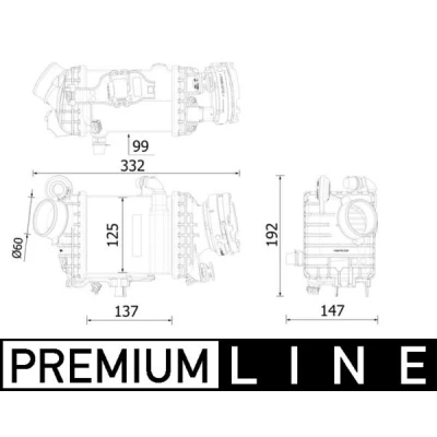 Bilde av MAHLE ORIGINAL CI 616 000P Ladeluftkjøler Med sensor