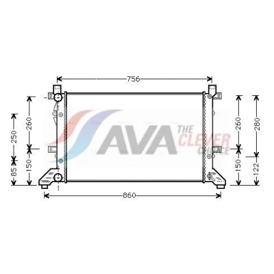 Bilde av PRASCO VNA2155 Radiator Aluminium 680 415 34 Kjøleribber satt sammen mekanisk