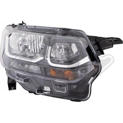 Bilde av DIEDERICHS 6696080 Frontlykter høyre H7/H1, W21/5W Halogen for høyrekjøring