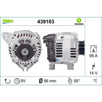 Bilde av VALEO 439103 Dynamo 14V 95A CITROËN: Saxo Hatchback