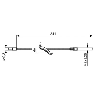 Bilde av BOSCH 1 987 482 188 Bremsekabel 341 VOLVO: V50, S40 II, C30, FORD: C Max 2, Focus 2 Kombi,