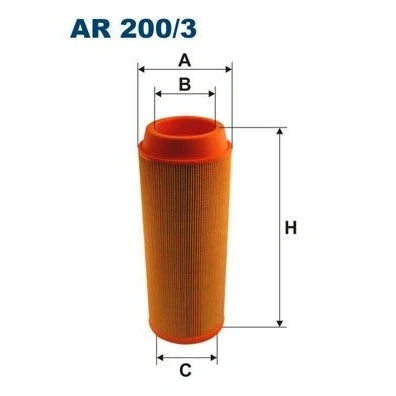 Bilde av FILTRON AR 200/3 Luftfilter 320 123 Filterinnsats