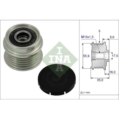 Bilde av INA 535 0004 10 Frihjul Dynamo spesialverktøy nødvendig for montering AUDI: A4 B5 Avant