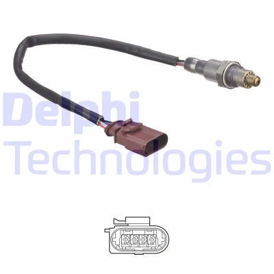 Bilde av DELPHI ES21139 12B1 Lambdasonde planarsonde, oppvarmet SKODA: Fabia III Hatchback, VOLKSWAGEN: Polo V Hatchback