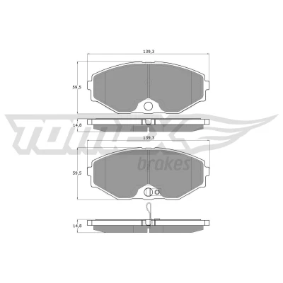 Bilde av TOMEX brakes TX 12 60 Bremseklosser framaksel med akustisk slitasjevarsel NISSAN: Maxima V QX Sedan