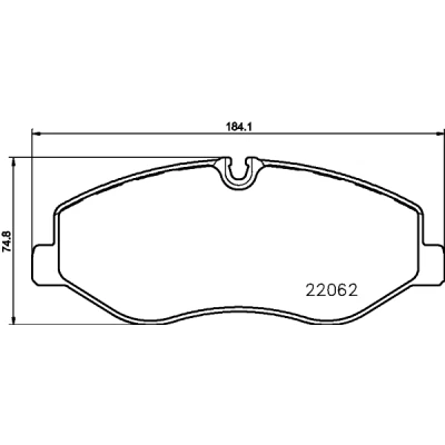 Bilde av HELLA 8DB 355 021 961 Bremseklosser klargjort for slitasjeindikator MERCEDES BENZ: Vito Minibuss, Tourer, Sprinter 3.5 T Van
