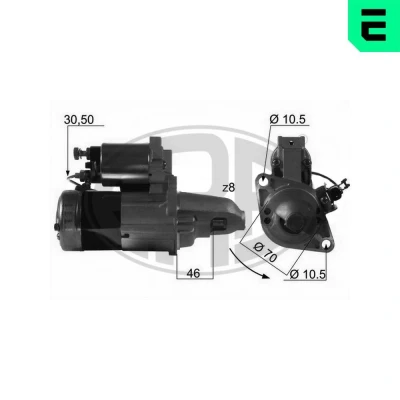 Bilde av ERA 220088A Starter 12V 1,2kW 8 70mm