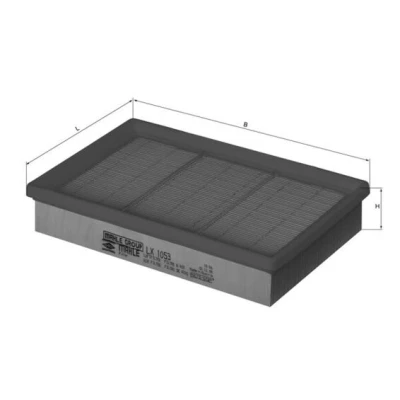 Bilde av MAHLE ORIGINAL LX 1053 Luftfilter 47,3 252 163,6, 163,6 Filterinnsats BMW: X3