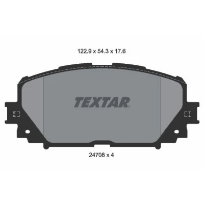 Bilde av TEXTAR 2470801 Bremseklosser ikke klargjort for slitasjeindikator TOYOTA: Yaris II Hatchback, III Verso S