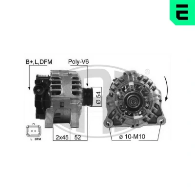 Bilde av ERA 210347A Dynamo 14V 90A PEUGEOT: 307 SW, Partner II Van, I CITROËN: Berlingo II, / First