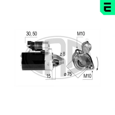 Bilde av ERA 220644A Starter 12 0,8 8 HYUNDAI: i20 I Hatchback