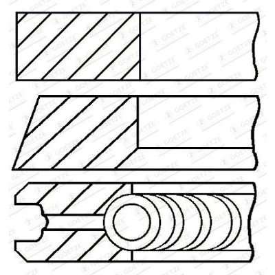 Bilde av GOETZE ENGINE 08 447500 00 Stempelringsett 81 LKZ Ring AUDI: A4 B8 Sedan, Allroad, Q5, VOLKSWAGEN: Sharan II