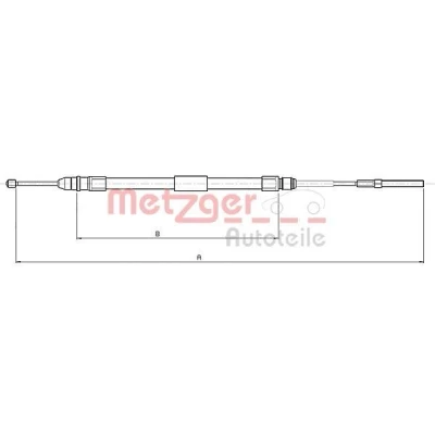 Bilde av METZGER 10.4137 Bremsekabel bakre venstre 1693/1140 Skivebrems COFLE BMW: 3 Touring, Sedan, Coupé