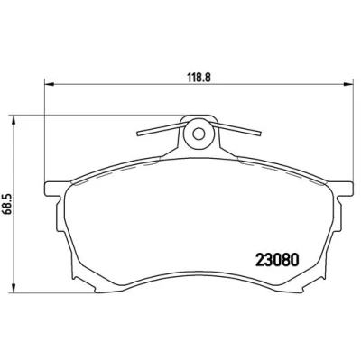 Bilde av BREMBO P 54 021 Bremseklosser med akustisk slitasjevarsel bremsecaliperskruer uten tilbehør MITSUBISHI: Carisma Sedan, Hatchback