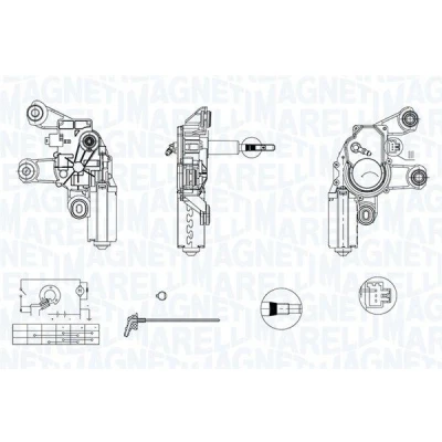 Bilde av MAGNETI MARELLI 064342008010 Vindusviskermotor 12 bak FORD: Transit Connect Mk1 Van