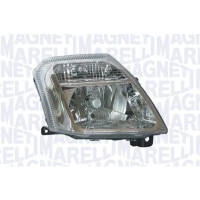 Bilde av MAGNETI MARELLI 712419801129 Frontlykter høyre H4 Halogen for høyrekjøring uten lyspære, med motor høydejustering hovedlys