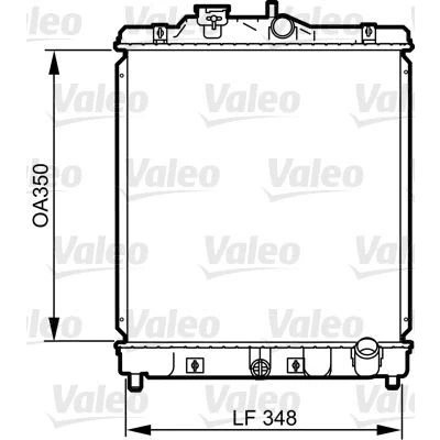 Bilde av VALEO 734117 Radiator Aluminium 350 348 16 uten kjølemiddelregulator Kjøleribber loddet HONDA: HR V I