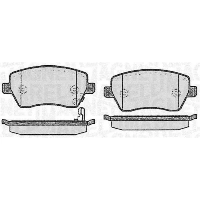 Bilde av MAGNETI MARELLI 363916060353 Bremseklosser med akustisk slitasjevarsel SUZUKI: SWIFT 3, OPEL: Agila B, NISSAN: MICRA 4
