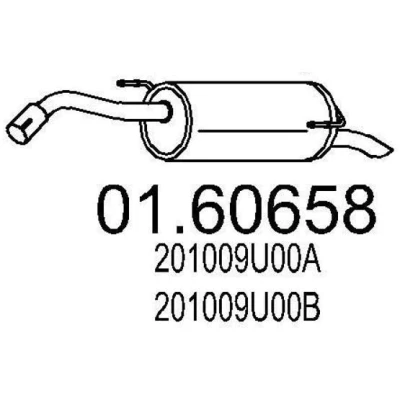 Bilde av MTS 01.60658 Sluttlyddemper 880 NISSAN: Note I