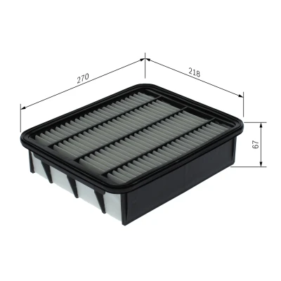 Bilde av BOSCH F 026 400 740 Luftfilter 66,5 217,5 270 Filterinnsats TOYOTA: Land Cruiser Prado 150