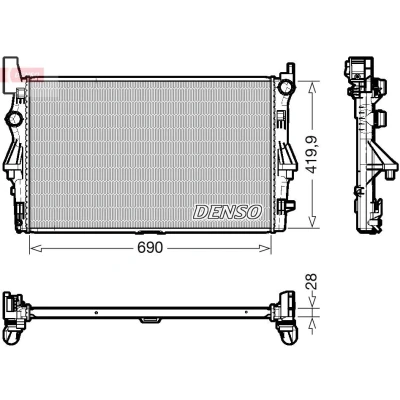 Bilde av DENSO DRM17113 Radiator 690 420 28 MERCEDES BENZ: Vito Van