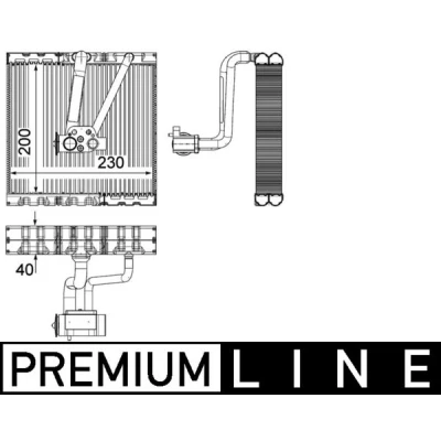 Bilde av MAHLE ORIGINAL AE 93 000P Fordamper med ekspansjonsventil