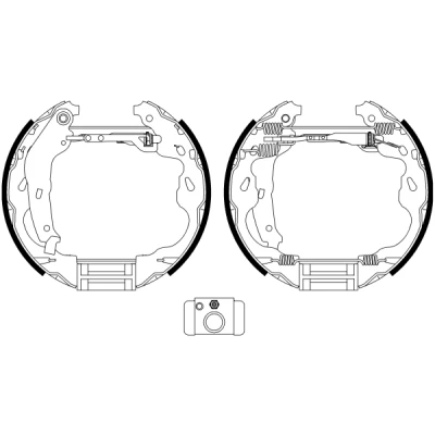 Bilde av TEXTAR Shoe Kit Pro 84064502 bremsesett, trommebremse med hjulsylinder brems, justering SUZUKI: SWIFT 3