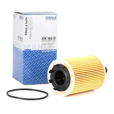 Bilde av MAHLE ORIGINAL OX 188D Oljefilter med tetning Filterinnsats VOLKSWAGEN: Caddy 3, Polo IV Hatchback, Multivan 5 (7HM, AUDI: A4 B8 Sedan, A6 C6 Avant