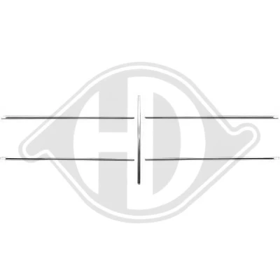 Bilde av Pynte / vernelist sett, radiatorgitter Diederichs 1670141 mercedes benz c klass [w202], t model [s202] OE A2028880285, A2028880385