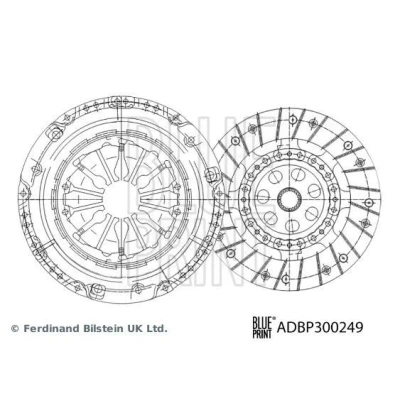 Bilde av BLUE PRINT ADBP300249 Clutch to deler med syntetisk fett 226mm RENAULT: MEGANE 3, 3 Grandtour