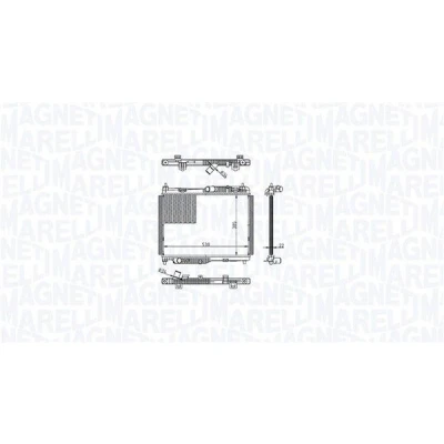 Bilde av MAGNETI MARELLI 350213215600 Radiator for kjøretøy med vanlig gir 385 538 22 Kjøleribber loddet