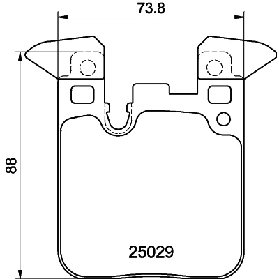 Bilde av HELLA 8DB 355 021 341 Bremseklosser klargjort for slitasjeindikator med balansevekter BMW: 3 Sedan, Touring, 1 Hatchback